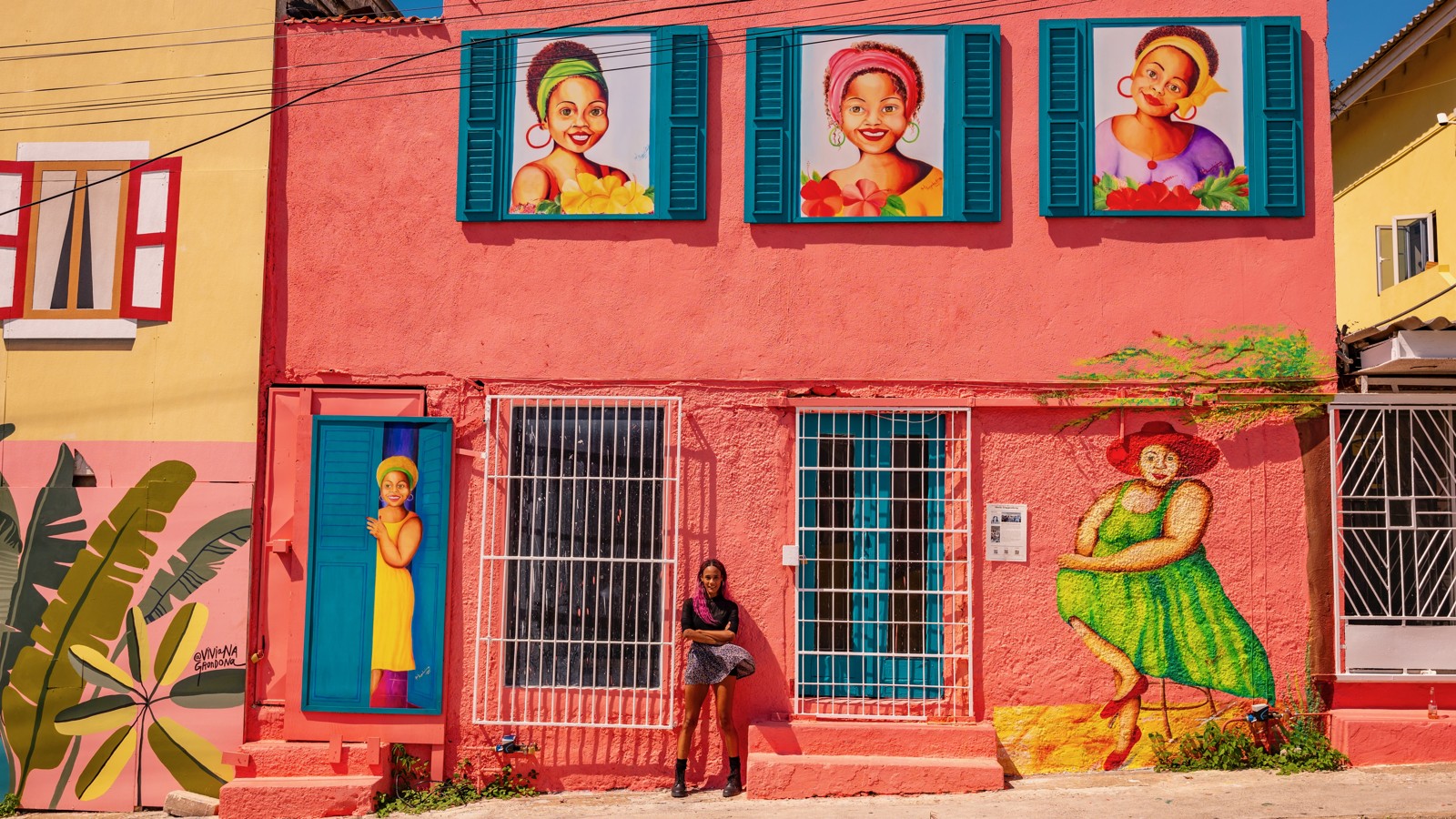 42. Woman and Cactus Wall Mural - Image 2
