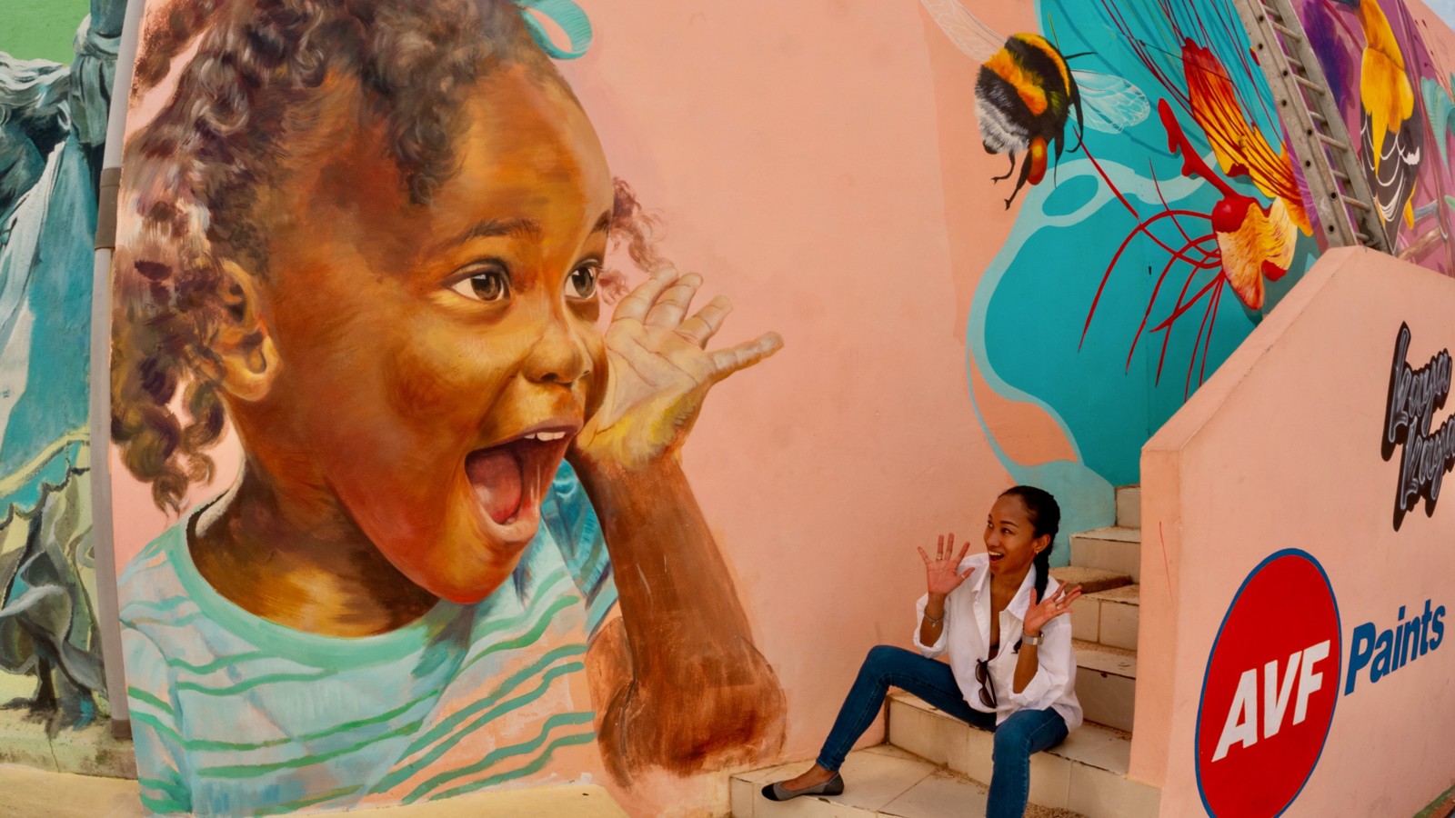 36. Excited Young Girl & Hummingbird - Image 1