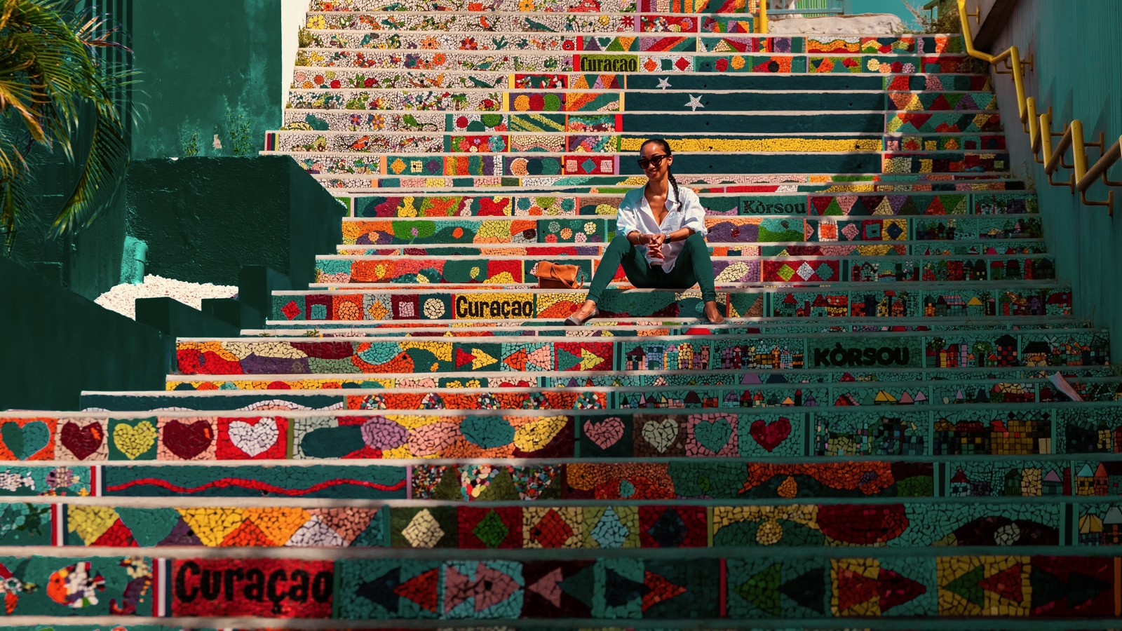 44. Curacao Tiled Stairs - Image 1