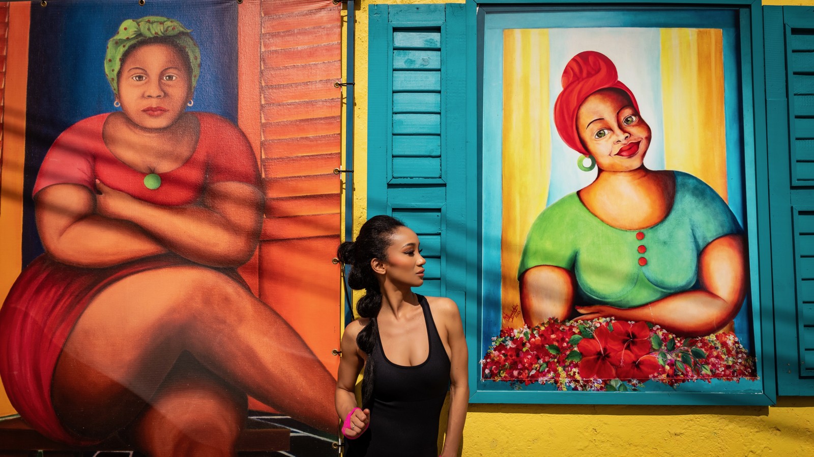 12. Mural of Merly Women in Windows